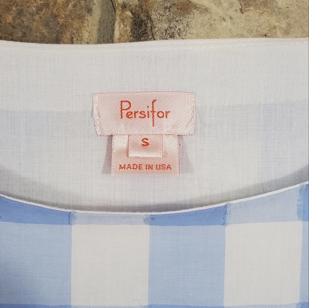 PERSIFOR S SMALL Poppy Checked Gingham Plaid Dress - Picture 9 of 11